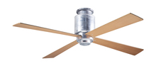 Modern Fan Co. LAP-FM-GV-50-MP-NL-002 - Lapa Flush Fan; Galvanized Finish; 50" Maple Blades; No Light; Fan Speed and Light Control (3-wi