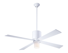 Modern Fan Co. LAP-GW-50-BK-552-002 - Lapa Fan; Gloss White Finish; 50" Black Blades; 17W LED; Fan Speed and Light Control (3-wire)