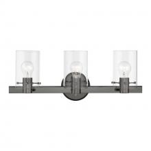 Livex Lighting 17233-46 - 3 Light Black Chrome Vanity Sconce