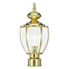 Livex Lighting 2009-02 - 1 Light PB Outdoor Post Lantern