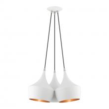 Livex Lighting 41083-03 - 3 Light White Cluster Pendant