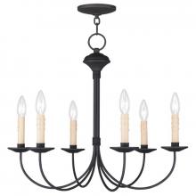 Livex Lighting 4526-04 - 6 Light Black Chandelier