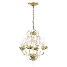 Livex Lighting 8193-28 - 4 Lt Winter Gold Chandelier