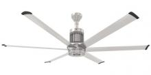 Big Ass Fans MK-I61-061806A727I06 - i6 Indoor 72" Ceiling Fan, Universal Mount, App Pkg - Brushed Silver, Ext Tube -