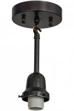  165816 - 5"W Craftsman Brown on Brass 1 LT Pendant Hardware