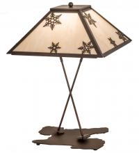Meyda Blue 188530 - 28"High Snowflake Table Lamp