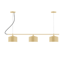 Montclair Light Works CHA419-17 - 3-Light Linear Axis Chandelier