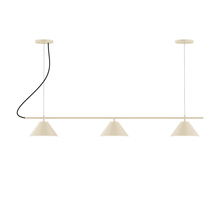 Montclair Light Works CHA421-16 - 3-Light Linear Axis Chandelier