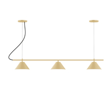 Montclair Light Works CHA421-17 - 3-Light Linear Axis Chandelier