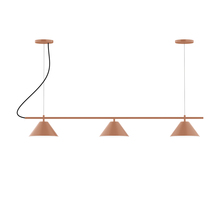 Montclair Light Works CHA421-19 - 3-Light Linear Axis Chandelier