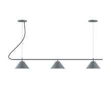 Montclair Light Works CHA421-40 - 3-Light Linear Axis Chandelier