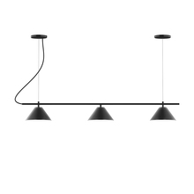 Montclair Light Works CHA421-41 - 3-Light Linear Axis Chandelier