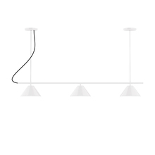 Montclair Light Works CHA421-44 - 3-Light Linear Axis Chandelier