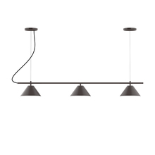 Montclair Light Works CHA421-51 - 3-Light Linear Axis Chandelier