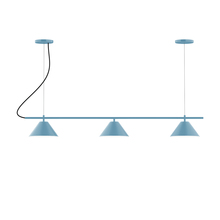 Montclair Light Works CHA421-54 - 3-Light Linear Axis Chandelier