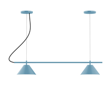 Montclair Light Works CHB421-54 - 2-Light Linear Axis Chandelier