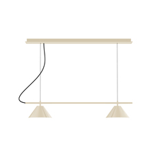 Montclair Light Works CHE421-16 - 2-Light Linear Axis Chandelier