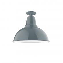 Montclair Light Works FMB107-40-L13 - 14" Cafe LED Flush Mount Light in Slate Gray