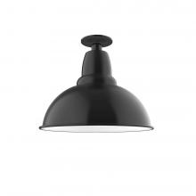 Montclair Light Works FMB107-41-L13 - 14" Cafe LED Flush Mount Light in Black