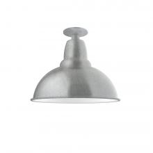 Montclair Light Works FMB107-49-L13 - 14" Cafe LED Flush Mount Light in Painted Galvanized