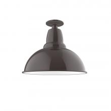 Montclair Light Works FMB107-51-L13 - 14" Cafe LED Flush Mount Light in Architectural Bronze