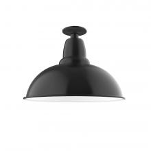 Montclair Light Works FMB108-41-L13 - 16" Cafe LED Flush Mount Light in Black