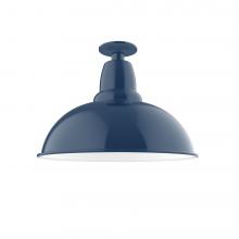 Montclair Light Works FMB108-50 - 16" Cafe Flush Mount Light in Navy