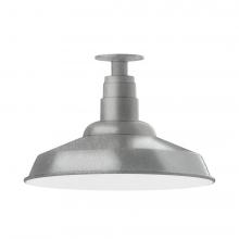 Montclair Light Works FMB184-49-L13 - 16" Warehouse shade, LED Flush Mount ceiling light, Painted Galvanized