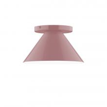 Montclair Light Works FMD421-20-L10 - 8" Axis Mini Cone LED Flush Mount, Mauve