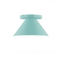 Montclair Light Works FMD421-48-L10 - 8" Axis Mini Cone LED Flush Mount, Sea Green