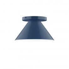 Montclair Light Works FMD421-50-L10 - 8" Axis Mini Cone LED Flush Mount, Navy