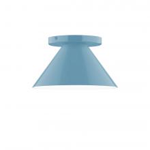 Montclair Light Works FMD421-54-L10 - 8" Axis Mini Cone LED Flush Mount, Light Blue