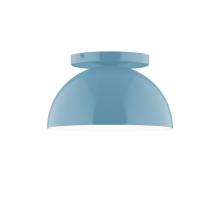 Montclair Light Works FMD431-54-L10 - 8" Axis Mini Dome LED Flush Mount, Light Blue