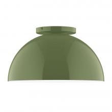 Montclair Light Works FMD432-22-L12 - 12" Axis Dome LED Flush Mount, Fern Green