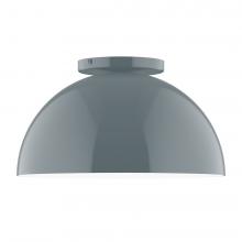 Montclair Light Works FMD432-40-L12 - 12" Axis Dome LED Flush Mount, Slate Gray