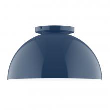 Montclair Light Works FMD432-50-L12 - 12" Axis Dome LED Flush Mount, Navy