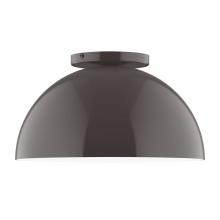 Montclair Light Works FMD432-51-L12 - 12" Axis Dome LED Flush Mount, Architectural Bronze