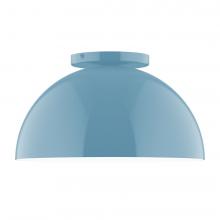 Montclair Light Works FMD432-54-L12 - 12" Axis Dome LED Flush Mount, Light Blue