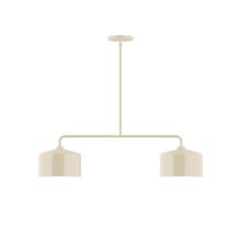 Montclair Light Works MSG419-16-L10 - 2-Light Axis Linear LED Pendant, Cream