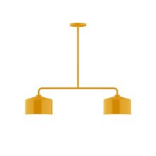 Montclair Light Works MSG419-21-L10 - 2-Light Axis Linear LED Pendant, Bright Yellow