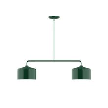 Montclair Light Works MSG419-42-L10 - 2-Light Axis Linear LED Pendant, Forest Green