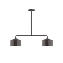 Montclair Light Works MSG419-51-L10 - 2-Light Axis Linear LED Pendant, Architectural Bronze