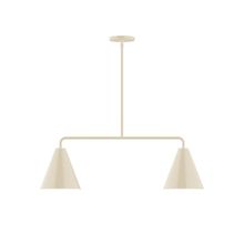 Montclair Light Works MSG420-16-L10 - 2-Light Axis Linear LED Pendant, Cream