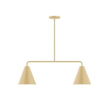 Montclair Light Works MSG420-17-L10 - 2-Light Axis Linear LED Pendant, Ivory