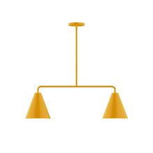 Montclair Light Works MSG420-21-L10 - 2-Light Axis Linear LED Pendant, Bright Yellow