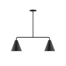 Montclair Light Works MSG420-41-L10 - 2-Light Axis Linear LED Pendant, Black