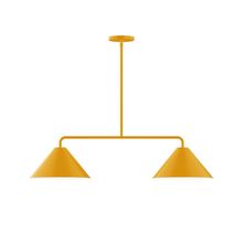 Montclair Light Works MSG422-21-L10 - 2-Light Axis Linear LED Pendant, Bright Yellow