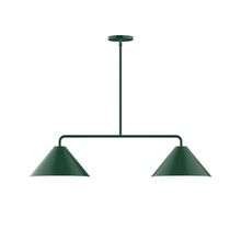 Montclair Light Works MSG422-42-L10 - 2-Light Axis Linear LED Pendant, Forest Green