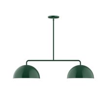 Montclair Light Works MSG432-42-L10 - 2-Light Axis Linear LED Pendant, Forest Green