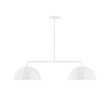 Montclair Light Works MSG432-44-L10 - 2-Light Axis Linear LED Pendant, White